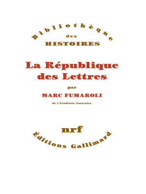 cover image of La République des Lettres